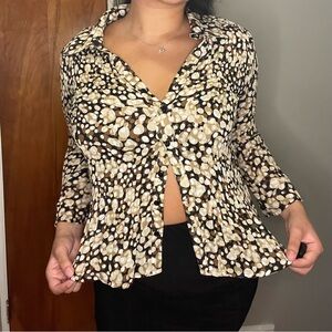 🤎 Vintage Y2K Button-Up Blouse 🤎